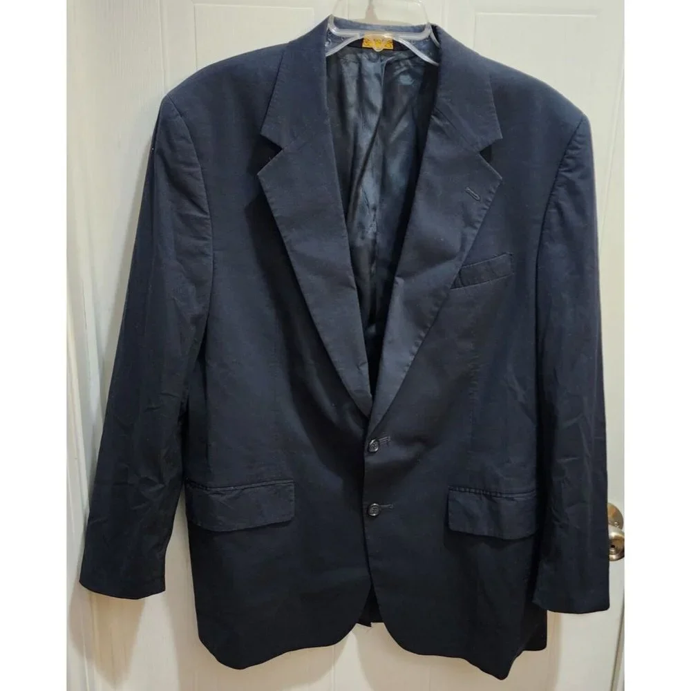 VTG Brooks Brothers Brooksease Blue Blazer Sport Coat Jacket Size 41R USA Made‎